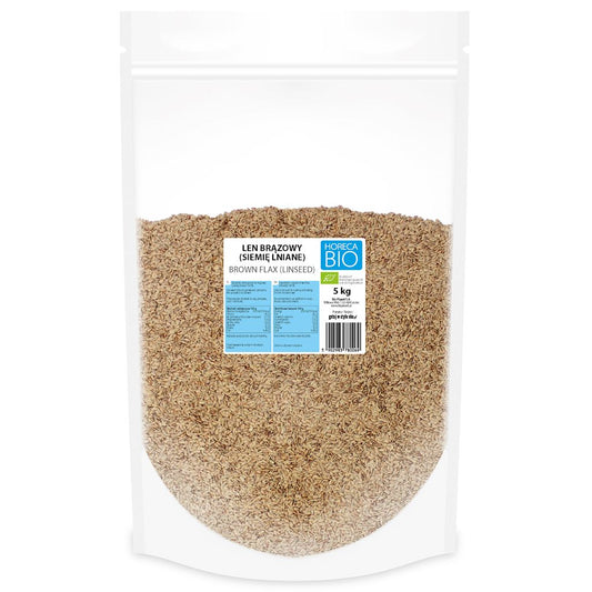 LEN BRĄZOWY (SIEMIĘ LNIANE) BIO 5 kg - HORECA (BIO PLANET)