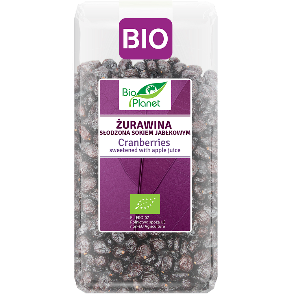 ŻURAWINA Z SOKIEM JABŁKOWYM BIO 400 g - BIO PLANET