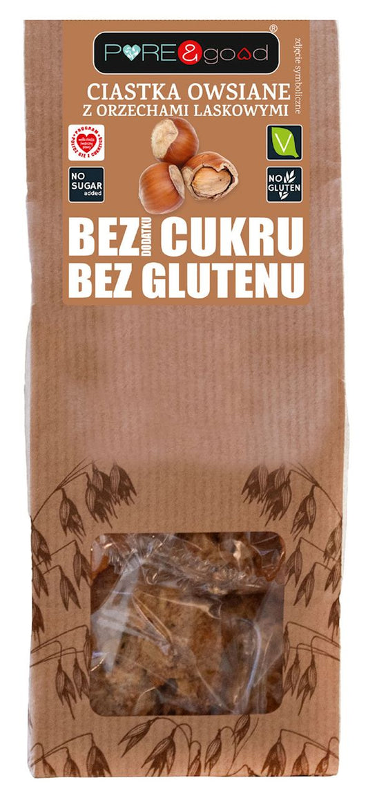 CIASTKA OWSIANE Z ORZECHAMI LASKOWYMI BEZ DODATKU CUKRÓW BEZGLUTENOWE...