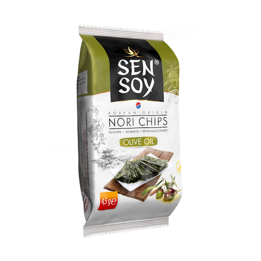 CHIPSY NORI Z OLIWĄ Z OLIWEK BEZGLUTENOWE 4,5 g - SEN SOY