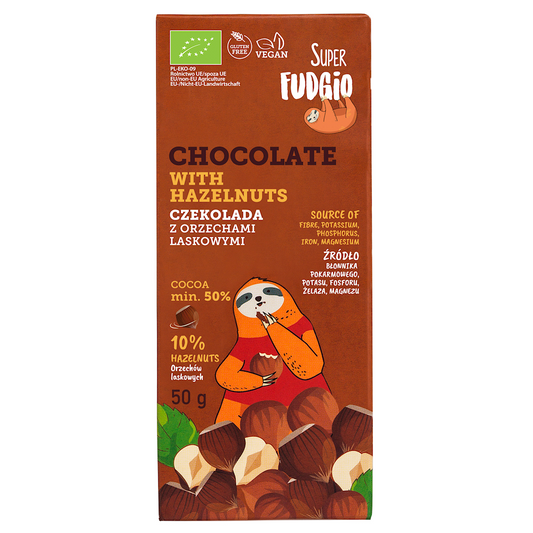 CZEKOLADA Z ORZECHAMI LASKOWYMI BEZGLUTENOWA BIO 50 g - ME GUSTO (SUPER...