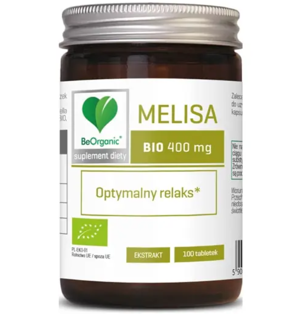 MELISA EKSTRAKT BIO (400 mg) 100 TABLETEK - BE ORGANIC