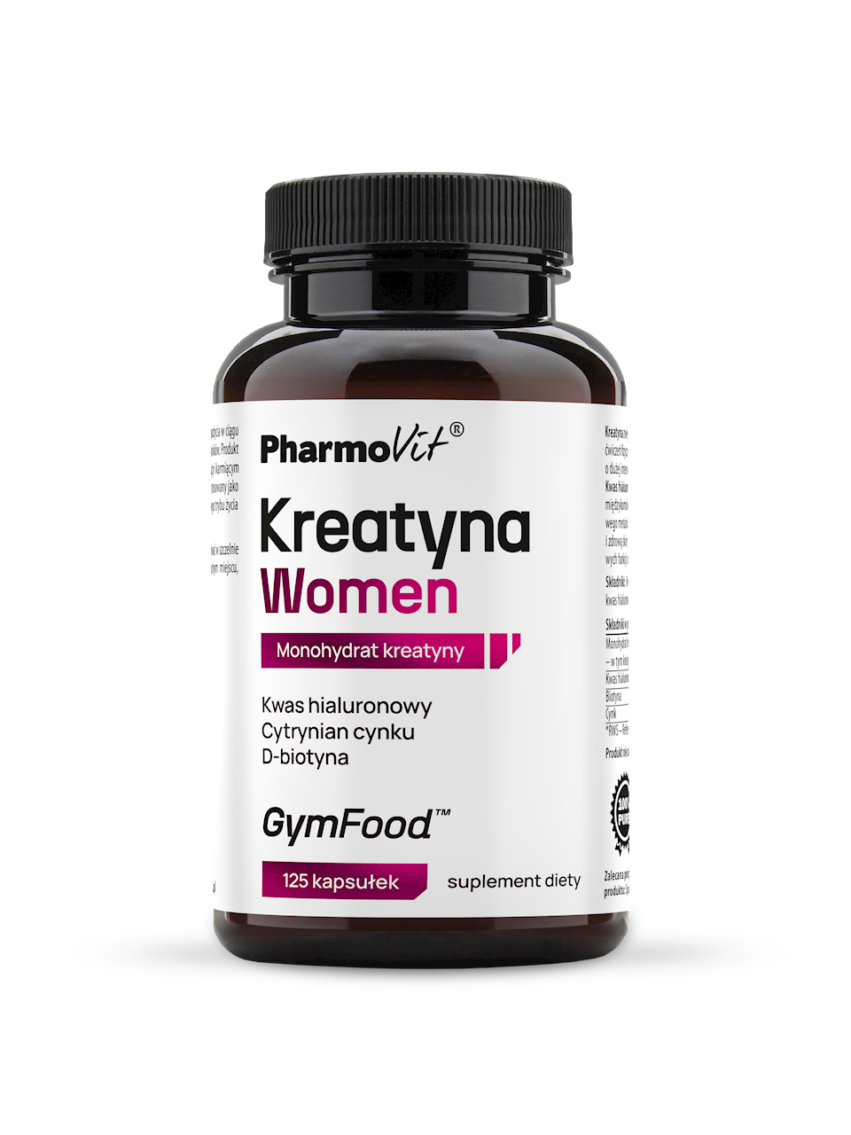 KREATYNA WOMEN BEZGLUTENOWA 125 KAPSUŁEK - PHARMOVIT (GYM FOOD)