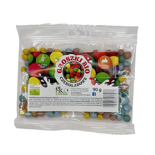 GROSZKI CZEKOLADOWE BEZGLUTENOWE BIO 90 g - EKOFLORKA