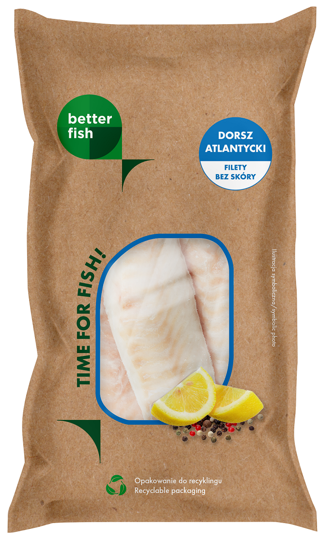 DORSZ ATLANTYCKI FILET BEZ SKÓRY MROŻONY 475 g - BETTER FISH