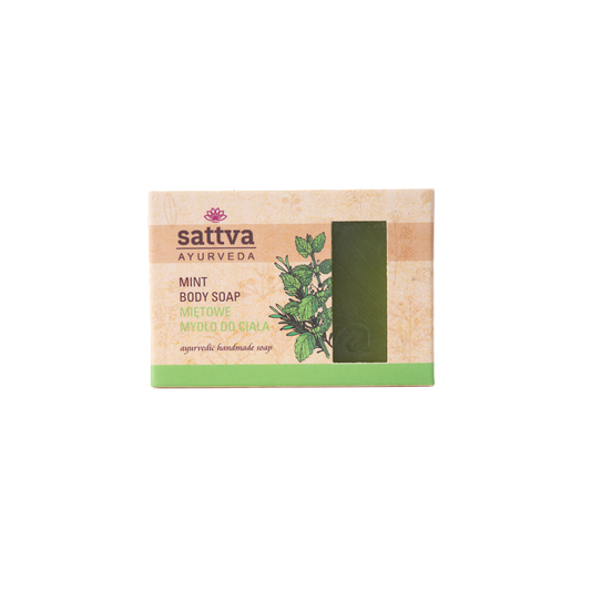 MYDŁO W KOSTCE DO CIAŁA MIĘTA 125 g - SATTVA (AYURVEDA)