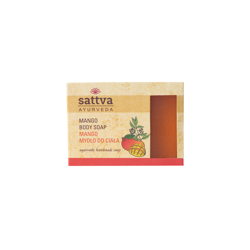 MYDŁO W KOSTCE DO CIAŁA MANGO 125 g - SATTVA (AYURVEDA)