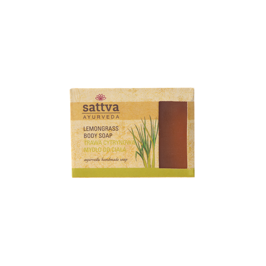 MYDŁO W KOSTCE DO CIAŁA TRAWA CYTRYNOWA 125 g - SATTVA (AYURVEDA)