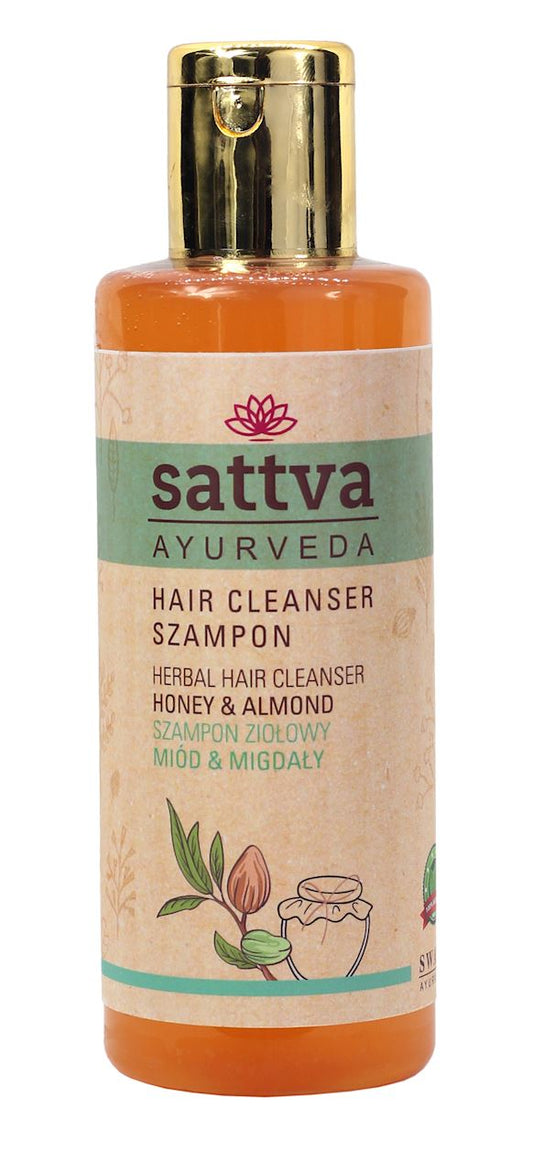 SZAMPON DO WŁOSÓW ZIOŁOWY MIÓD I MIGDAŁY 210 ml - SATTVA (AYURVEDA)