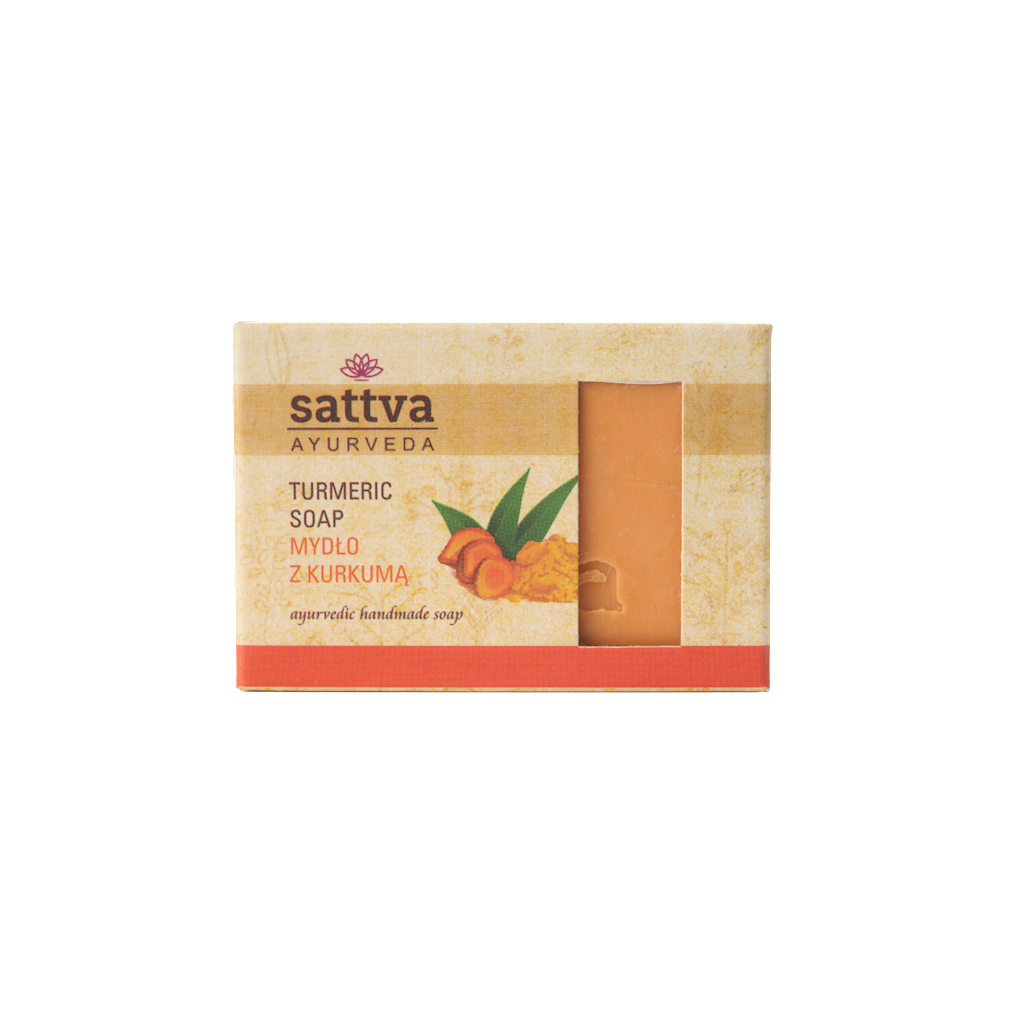 MYDŁO W KOSTCE DO CIAŁA KURKUMA 125 g - SATTVA (AYURVEDA)