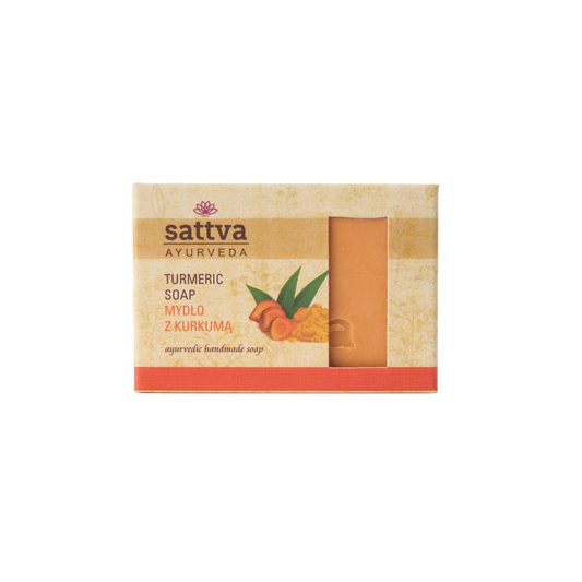 MYDŁO W KOSTCE DO CIAŁA KURKUMA 125 g - SATTVA (AYURVEDA)