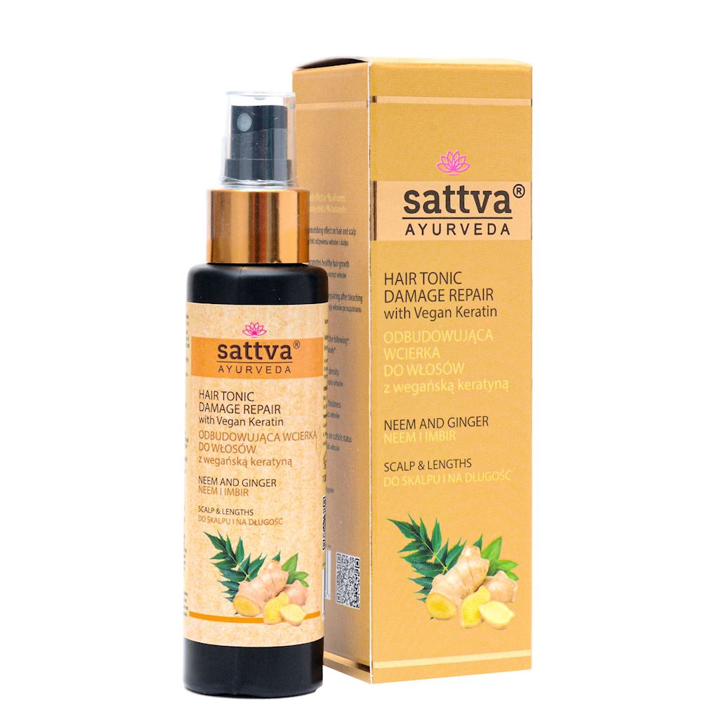 WCIERKA DO SKÓRY GŁOWY ODBUDOWUJĄCA NEEM & IMBIR 100 ml - SATTVA...