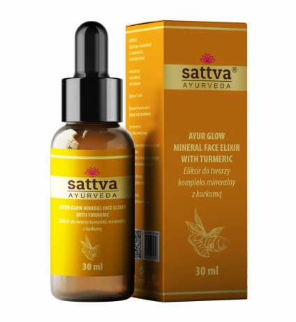 SERUM ELIKSIR DO TWARZY KOMPLEKS MINERALNY Z KURKUMĄ 30 ml - SATTVA...