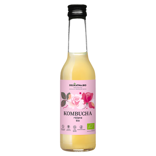 przecena KOMBUCHA RÓŻANA BIO 270 ml - DELIKATNA