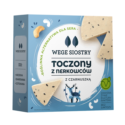 przecena WEGAŃSKA ALTERNATYWA SERA Z ORZECHÓW NERKOWCA Z CZARNUSZKĄ...