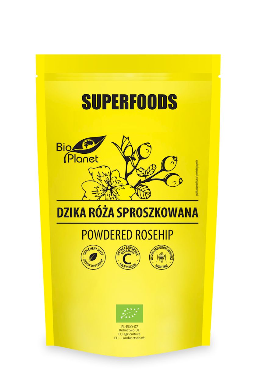 DZIKA RÓŻA SPROSZKOWANA BIO 150 g - BIO PLANET SUPERFOODS