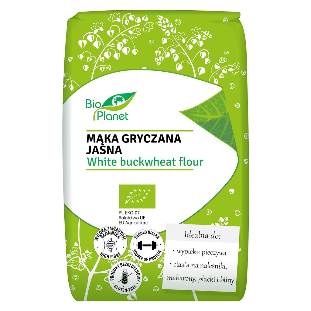 MĄKA GRYCZANA JASNA BEZGLUTENOWA BIO 500 g - BIO PLANET