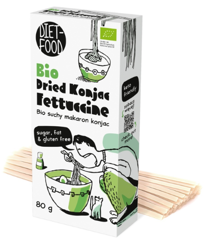 MAKARON (SUCHY KONJAC) FETTUCCINE BEZGLUTENOWY BIO 80 g - DIET-FOOD