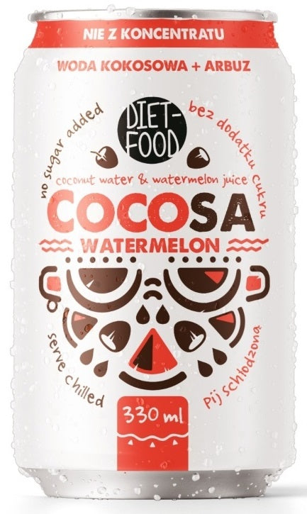 WODA KOKOSOWA Z SOKIEM Z ARBUZA 330 ml - DIET-FOOD (COCOSA)