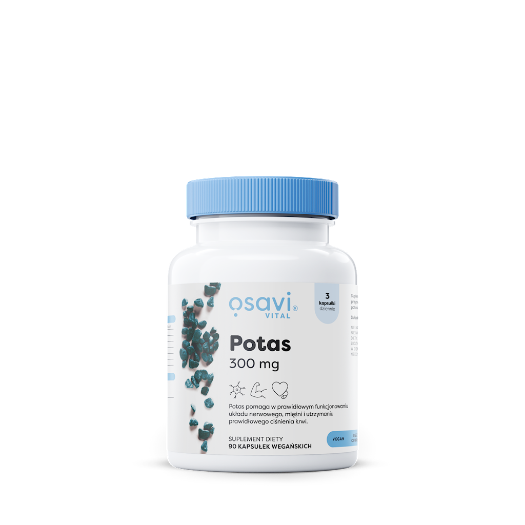 POTAS (100 mg) BEZGLUTENOWY 90 KAPSUŁEK - OSAVI