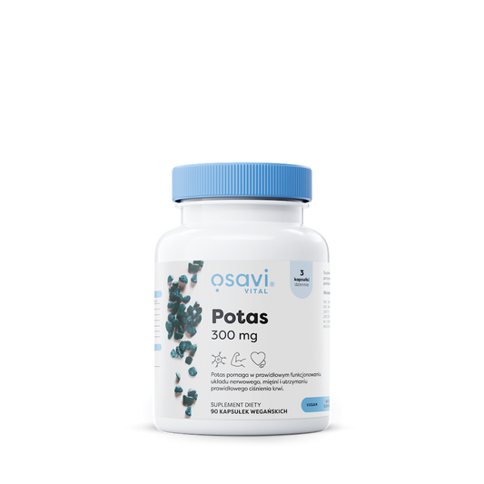 POTAS (100 mg) BEZGLUTENOWY 90 KAPSUŁEK - OSAVI