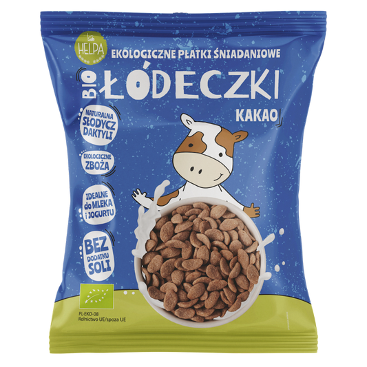 ŁÓDECZKI JAGLANO - ORKISZOWE Z KAKAO BEZ DODATKU CUKRÓW BIO 260 g...