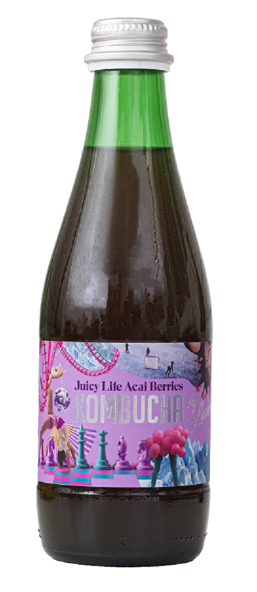 KOMBUCHA O SMAKU JAGÓD ACAI (JUICY LIFE ACAI BERRIES) BIO 330 ml...