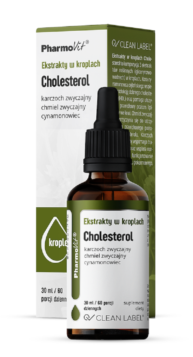 EKSTRAKTY W KROPLACH NA PRAWIDŁOWY POZIOM CHOLESTEROLU BEZGLUTENOWE 30...