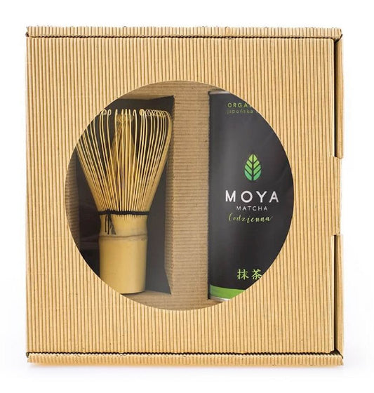 ZESTAW HERBATA ZIELONA MATCHA CODZIENNA JAPOŃSKA BIO 30 g & MIOTEŁKA...