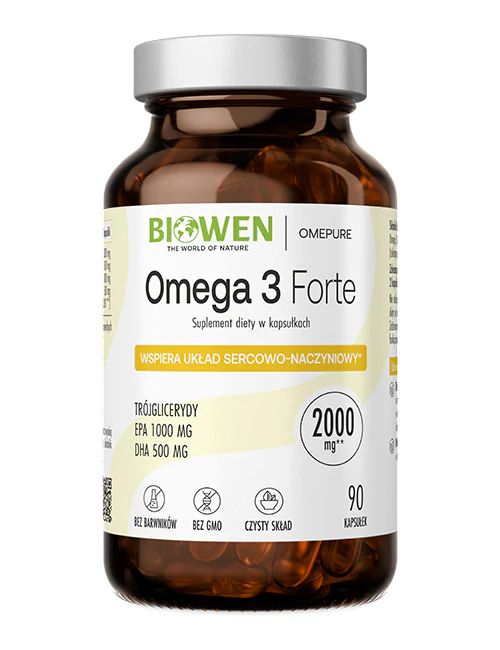 OMEGA-3 FORTE BEZGLUTENOWE 90 KAPSUŁEK - BIOWEN
