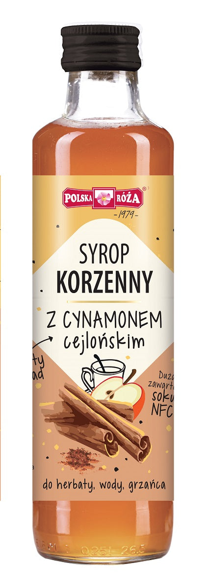 SYROP KORZENNY Z CYNAMONEM 250 ml - POLSKA RÓŻA (PRODUKT SEZONOWY)