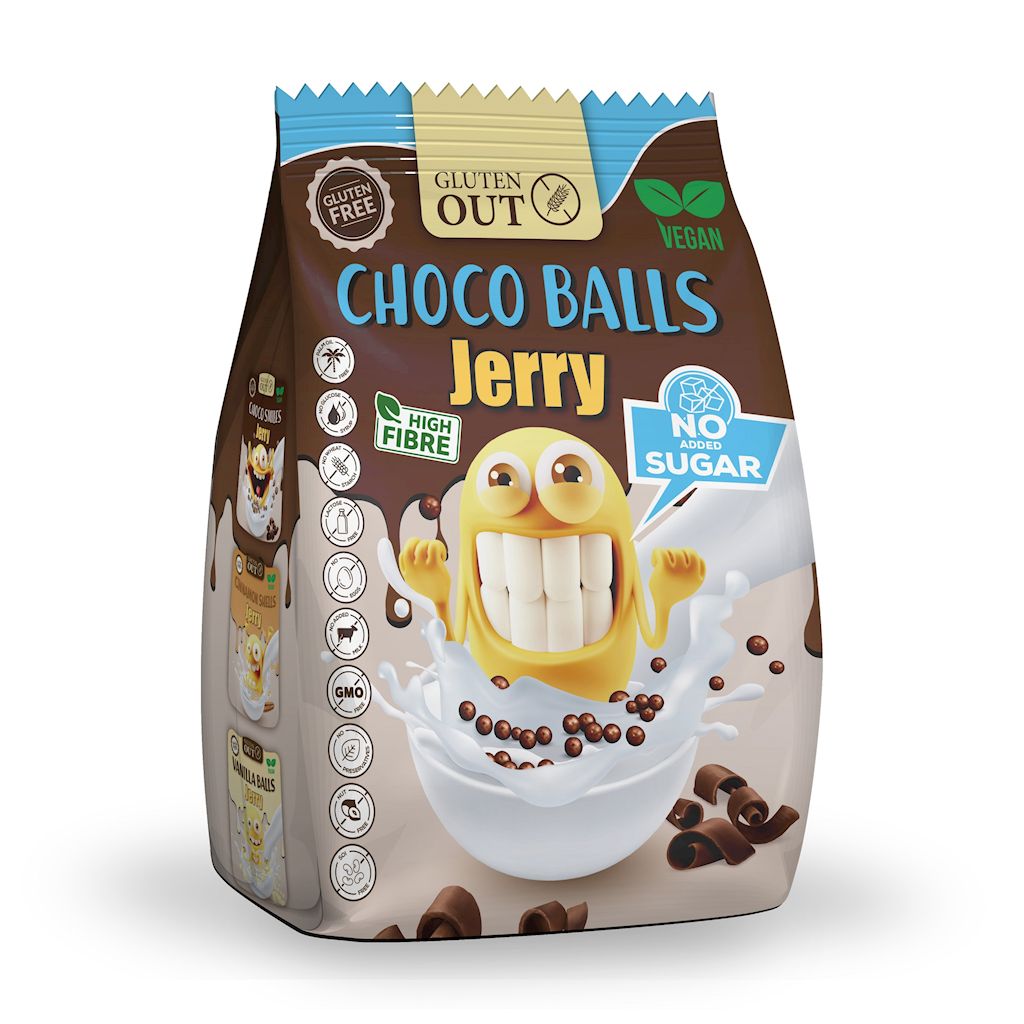 KULKI ZBOŻOWE KAKAOWE BEZ DODATKU CUKRÓW BEZGLUTENOWE 375 g - JERRY...