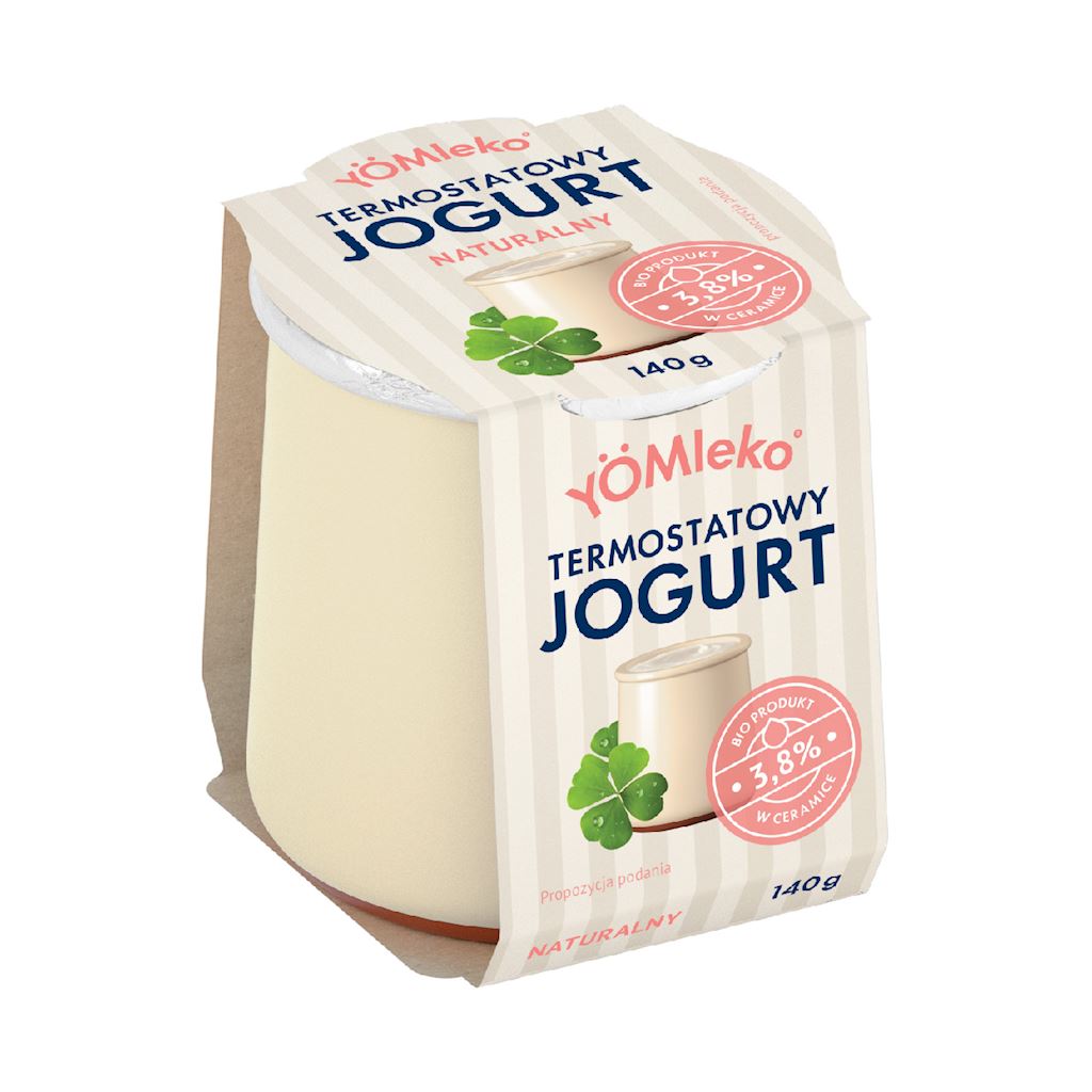 JOGURT TERMOSTATOWY NATURALNY 3,8 % BIO 140 g - YOMLEKO