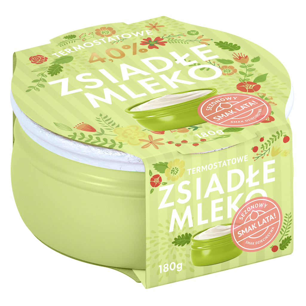 ZSIADŁE MLEKO TERMOSTATOWE 4 % BIO 180 g - YOMLEKO