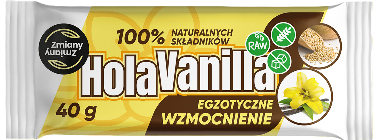 BATON HOLA VANILLA BEZGLUTENOWY 40 g - ZMIANY ZMIANY