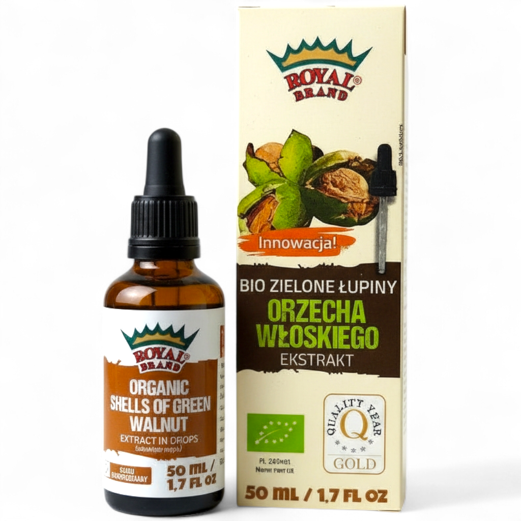 EKSTRAKT Z ZIELONYCH ŁUPIN ORZECHÓW WŁOSKICH W KROPLACH BIO 50 ml...