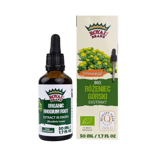 EKSTRAKT Z RÓŻEŃCA GÓRSKIEGO W KROPLACH BIO 50 ml - ROYAL BRAND