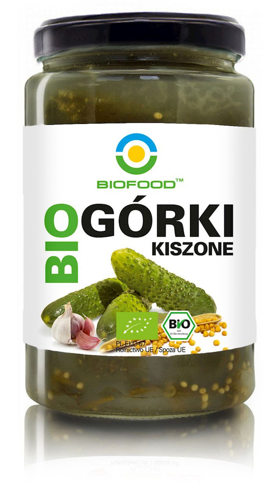OGÓRKI KISZONE BEZGLUTENOWE BIO 760 g (560 g) - BIOFOOD