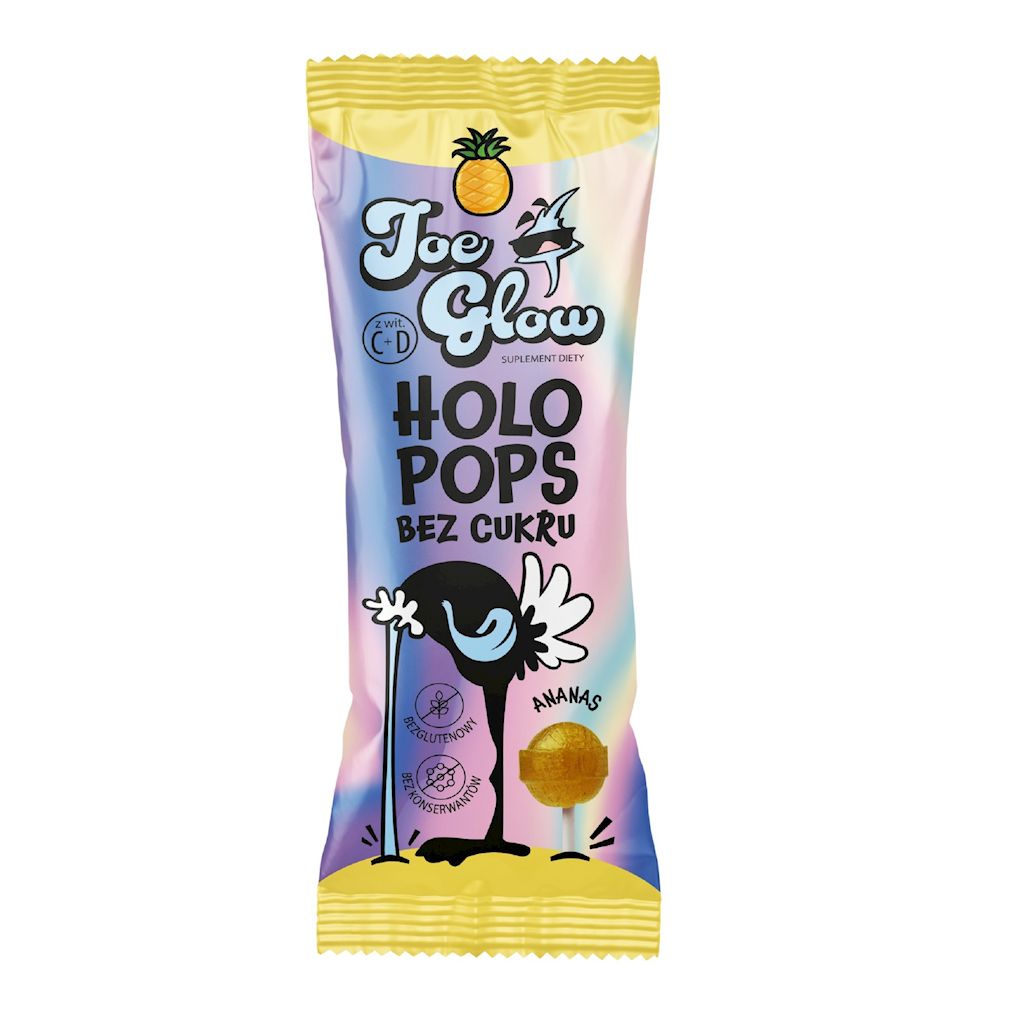 LIZAK KULKA HOLO POPS O SMAKU ANANASOWYM Z WITAMINĄ D I C BEZ CUKRU...