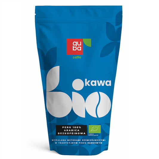 KAWA ZIARNISTA BEZKOFEINOWA ARABICA 100 % PERU BIO 500 g - QUBA CAFFE
