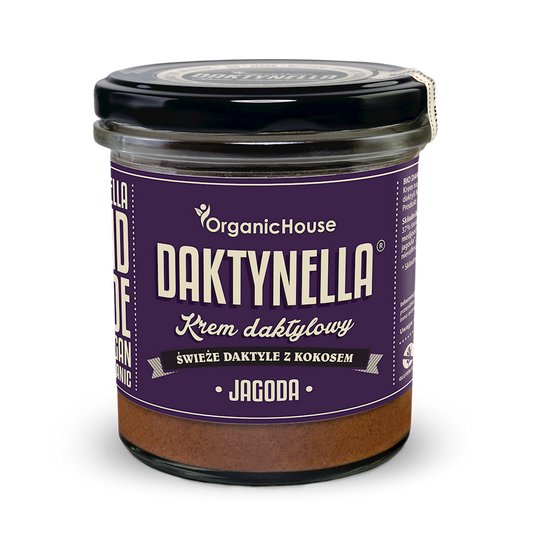 KREM KOKOS - DAKTYLE MEDJOOL - JAGODA BEZGLUTENOWY BIO 280 g...