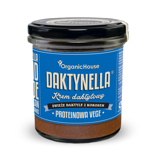 KREM PROTEINOWY KOKOS - DAKTYLE MEDJOOL BEZGLUTENOWY BIO 280 g...