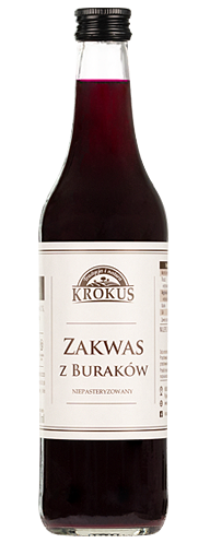 ZAKWAS Z BURAKÓW NIEPASTERYZOWANY BEZGLUTENOWY 500 ml - KROKUS