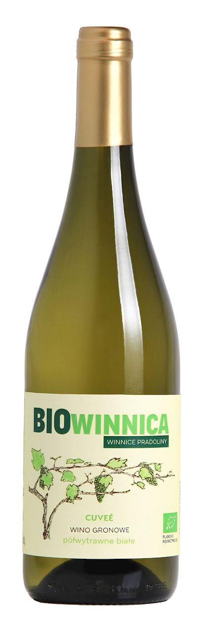 WINO BIAŁE PÓŁWYTRAWNE CUVÉE BIO 750 ml (POLSKA) - WINNICE PRADOLINY...