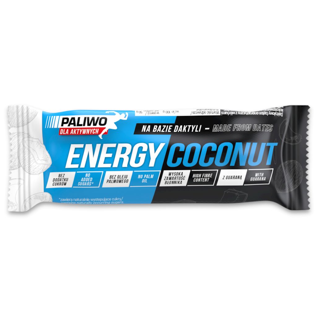 BATON ENERGY KOKOS + GUARANA 50 g - PALIWO DLA AKTYWNYCH