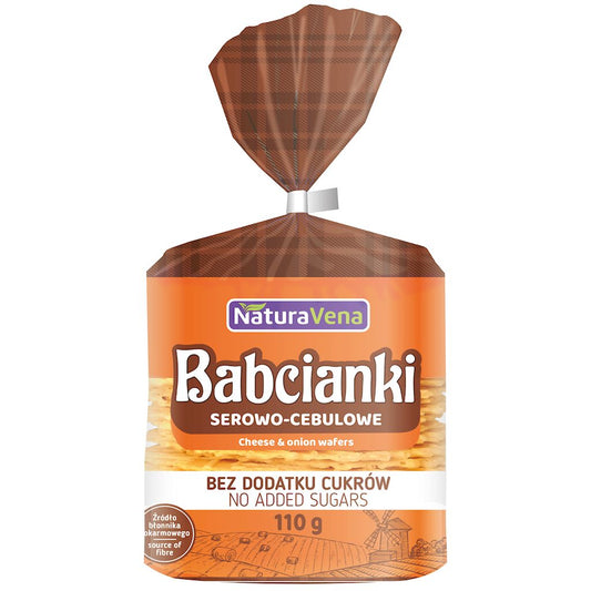 BABCIANKI SEROWO-CEBULOWE BEZ DODATKU CUKRÓW 110 g - NATURAVENA