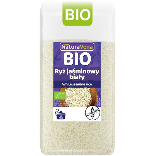 RYŻ JAŚMINOWY BIAŁY BEZGLUTENOWY BIO 500 g - NATURAVENA