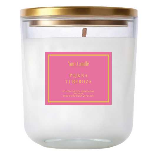ŚWIECA SOJOWA ZAPACHOWA PIĘKNA TUBEROZA 180 ml - YOUR CANDLE