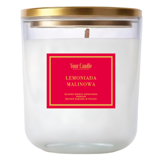 ŚWIECA SOJOWA ZAPACHOWA LEMONIADA MALINOWA 180 ml - YOUR CANDLE
