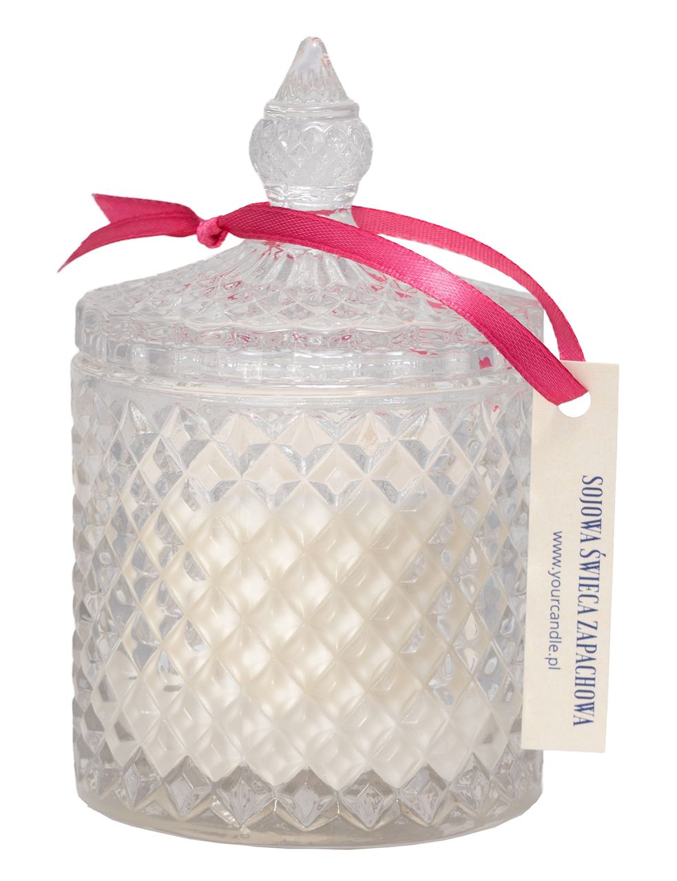 ŚWIECA SOJOWA ZAPACHOWA W KRYSZTALE TRUSKAWKOWA ROZKOSZ 250 ml - YOUR...